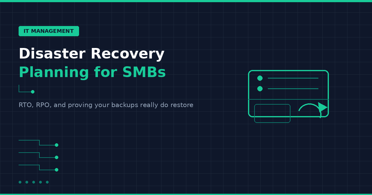Disaster recovery planning for small businesses